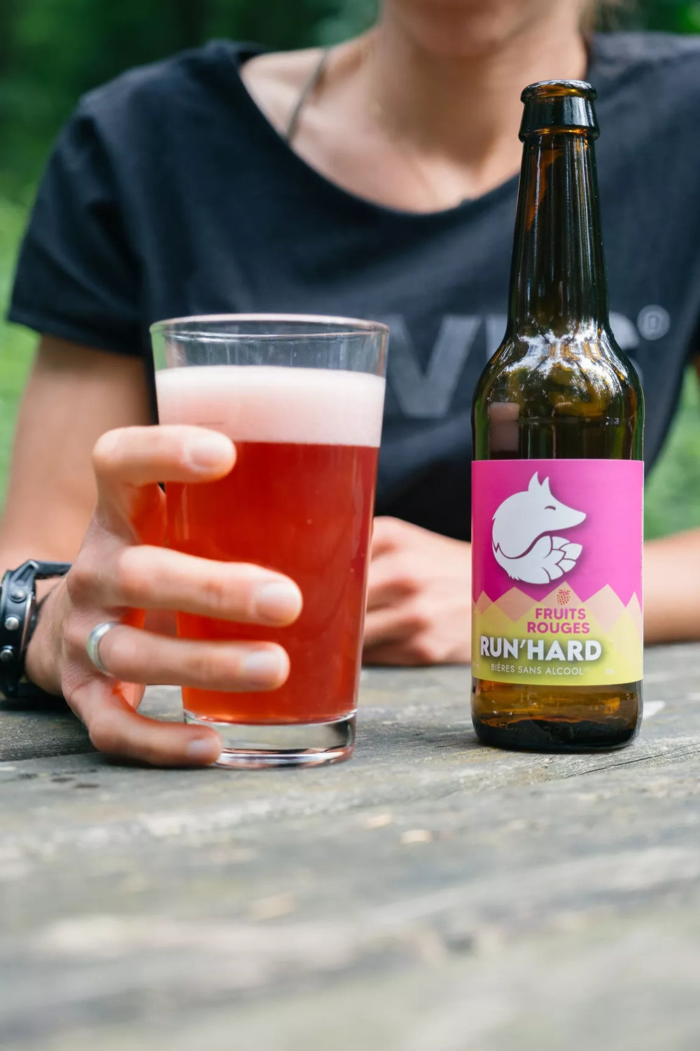 Bière FRUITS ROUGES sans alcool 75cl - RUN'HARD