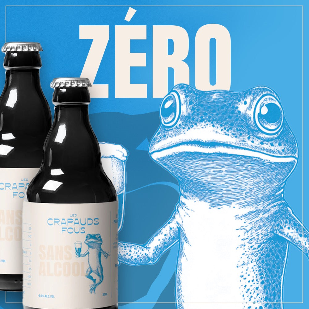 Bière blanche Les Crapauds Fous 0,5% - 75 cl