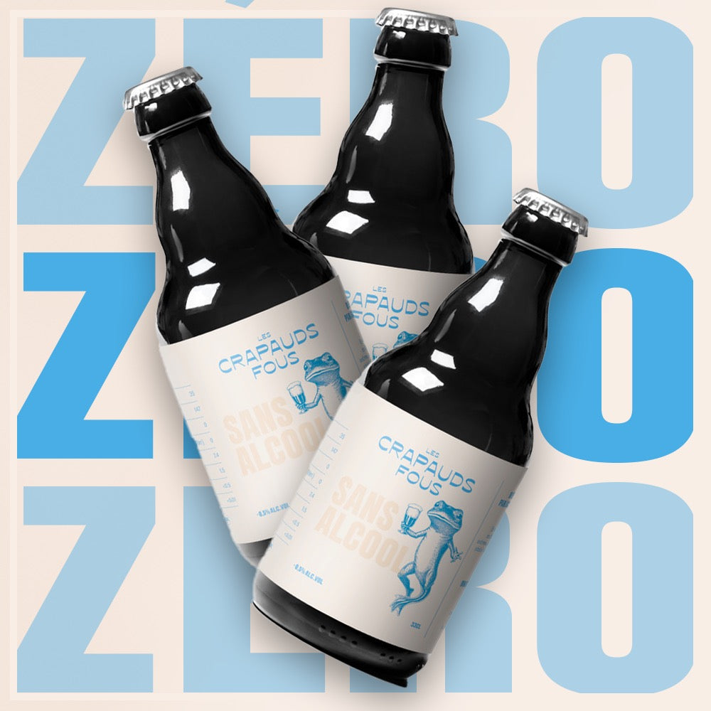 Bière blanche Les Crapauds Fous 0,5% - 75 cl