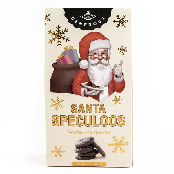 Santa Speculoos enrobés de chocolat noir