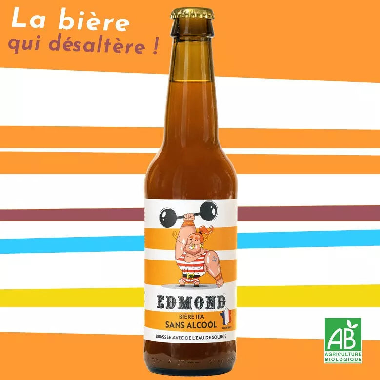 Bière Edmond l'IPA & bio 0,5% sans alcool - 33 cl