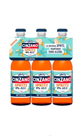Cinzano Spritz 0% sans alcool 25cl Sanzalc, cave sans alcool pour adultes décomplexés
