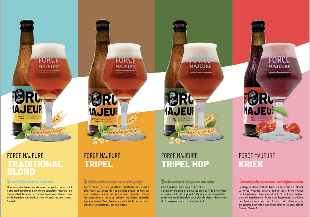 Collection 5 bières sans alcool Force Majeure