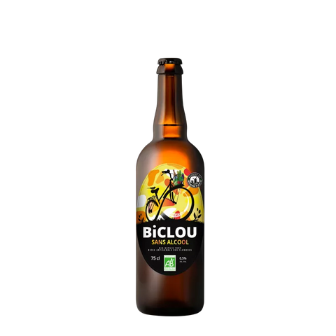 Bière blonde Biclou Moulins d'Ascq sans alcool 0,5% - 75cl